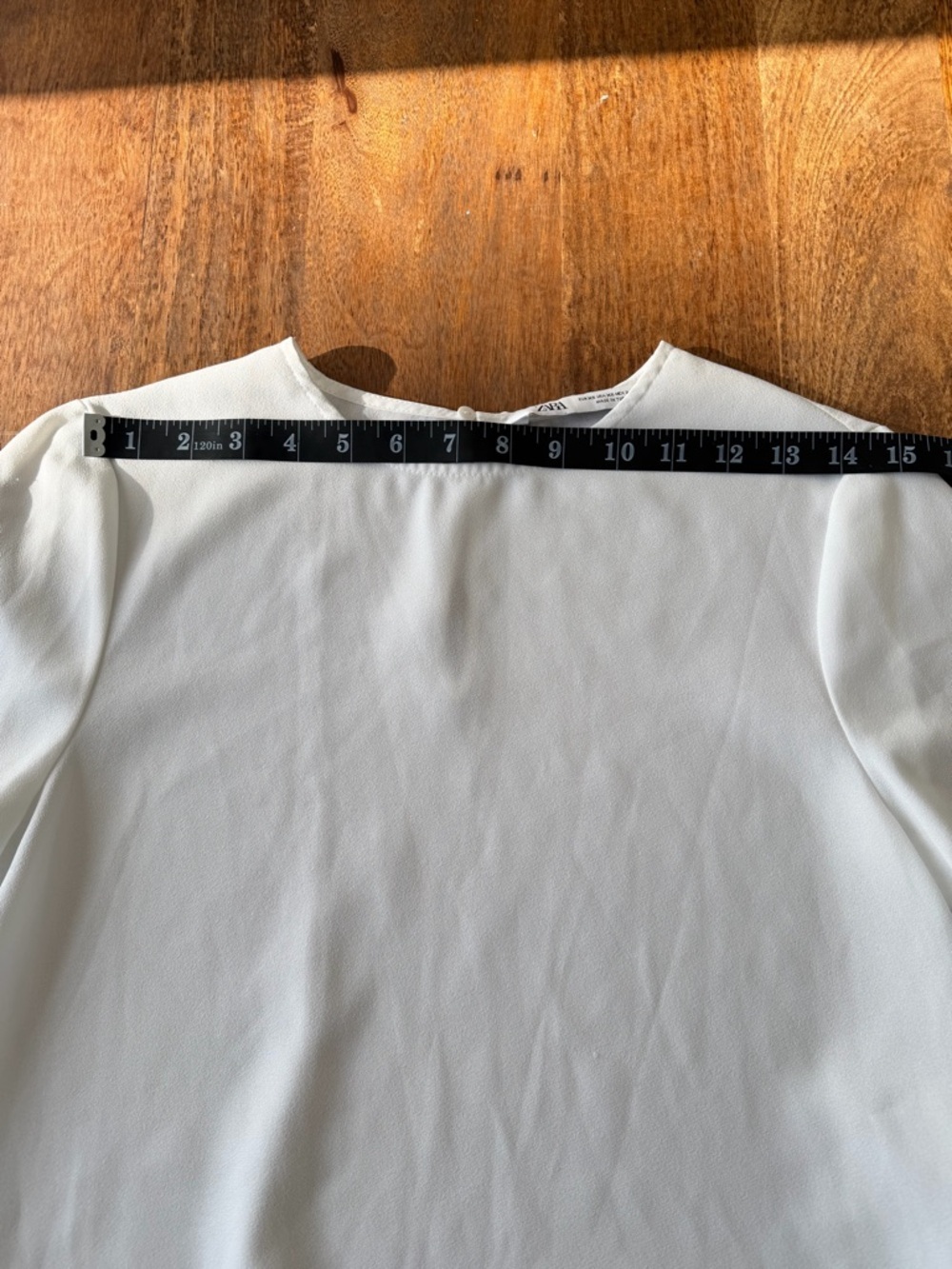 Zara White Short Sleeve Pleated Peplum Blouse XS - Picture 4 of 12